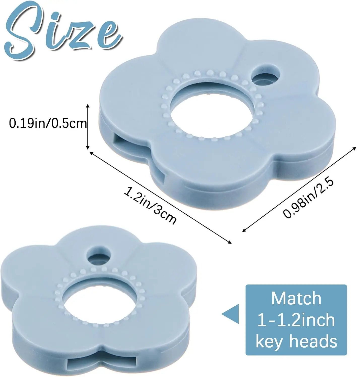 10/50Pcs Soft Silicone Morandi Key Identifier with Label Flower Pattern Durable Key Cover Protector Home Key Organizer Accessory