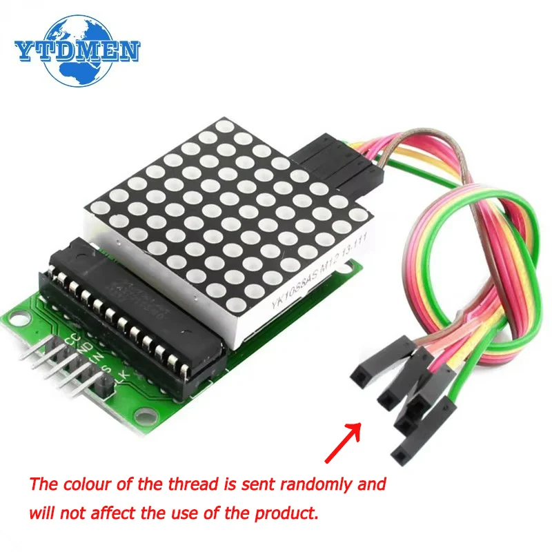 Dot LED Matrix Module MAX7219 LED Matrix Display 8*8 MCU Control Module for Arduino 5V Interface Output Input Common Cathode