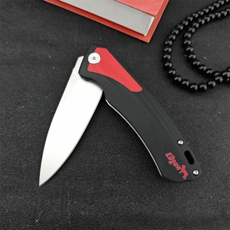 

D2 Blade Sharp Camping Flip Pocket Folding Knife G10 Handle Survival Flipper Knife Outdoor Hunting Rescue Utility Tool Men Gift