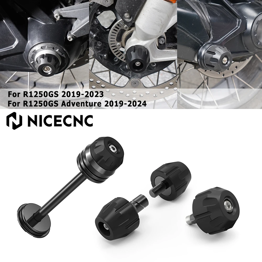 

NICECNC For BMW R1250GS Adventure R 1250 GS 2019-2024 Rear Front Axle Fork Wheel Protection Crash Frame Slider Fall Protection