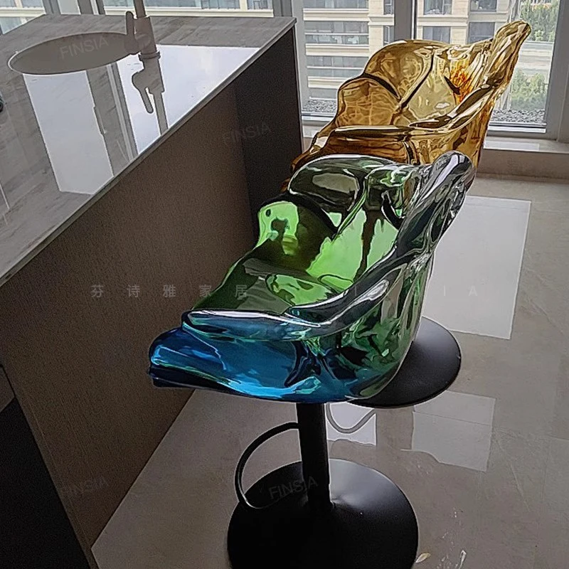 Tabourets de Bar de luxe design bureaux de réception d'accent chambre balcon tabourets de Bar esthétique relaxant Cadeira ensembles de meubles de jardin