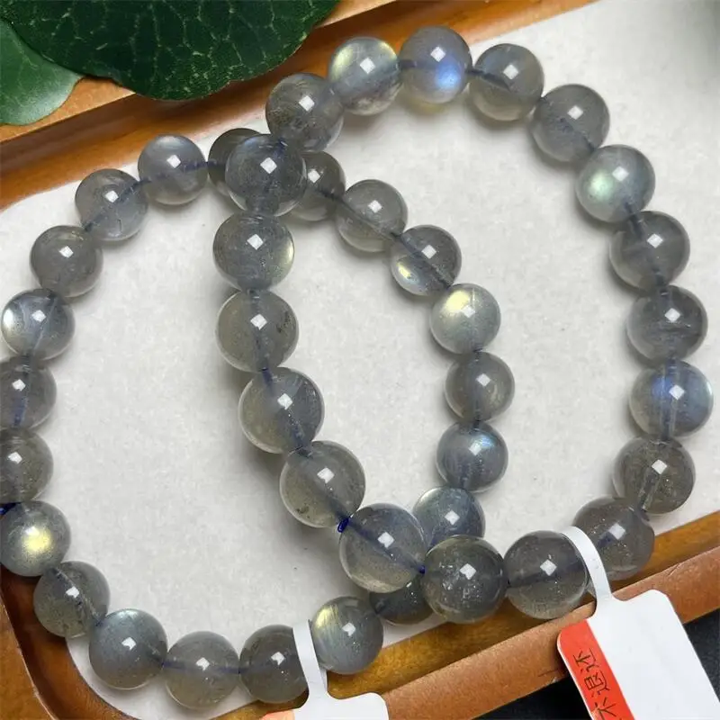 

Натуральный серый лунный камень браслет из бисера кристалл для женщин удача энергия минеральный амулет ювелирные изделия целебный подарок 1 шт. 10/12 мм