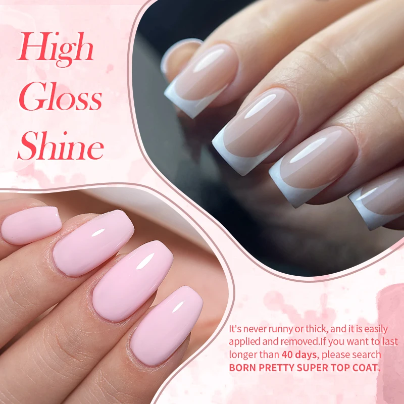 BORN PRETTY 15ml Gel Base de goma de Color gelatina Color camuflaje francés Rosa lechoso barniz de Gel UV autonivelante Soak Off Nail Art