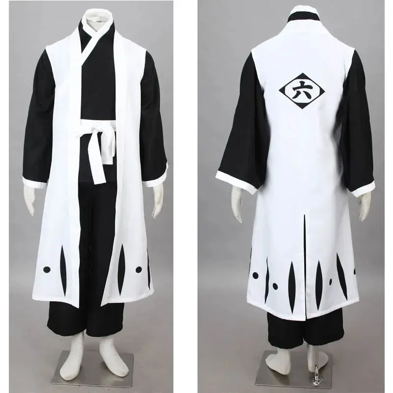 أزياء بليتش كوتشيكي بايكويا التأثيرية Gotei 13 ستة فريق يموت pa للرجال والنساء أردية الكابتن وكيمونو ملابس كاملة