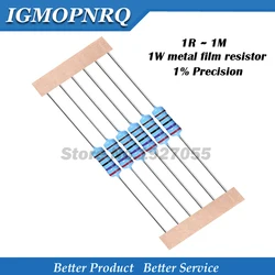 20pcs 1W Metal film resistor 1% 1R ~ 1M 1K 4.7K 10K 22K 47K 100K 330K 470K 100k 200K 150K 220K 470K 180K 330K 910K 1M ohm