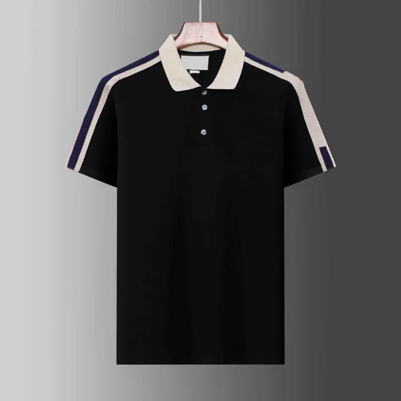 

Men's Polo shirt classic black pure cotton polo shirt, fashionable design, solid color, slim fit, quick drying style.