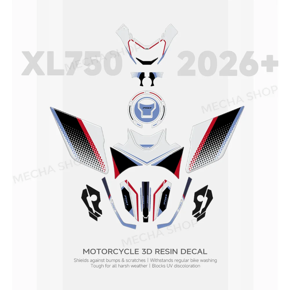 For Transalp XL 750 2026 Full Tank Motorcycle Accessories 3D Resin Sticker Protection Decal