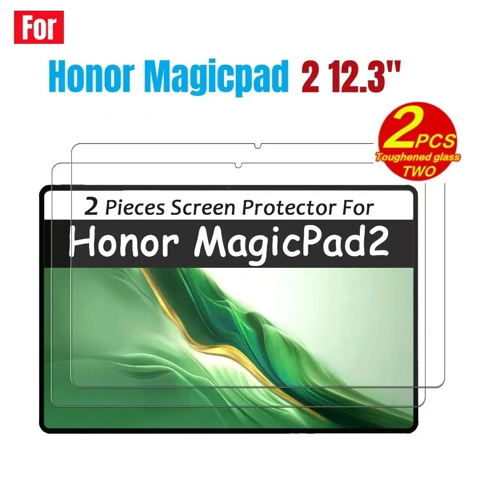 Proteggi schermo in vetro temperato 9H per Honor MagicPad 2 2024 (12,3 pollici) Pellicola protettiva ultra trasparente per Honor Magic Pad 2 12,3"