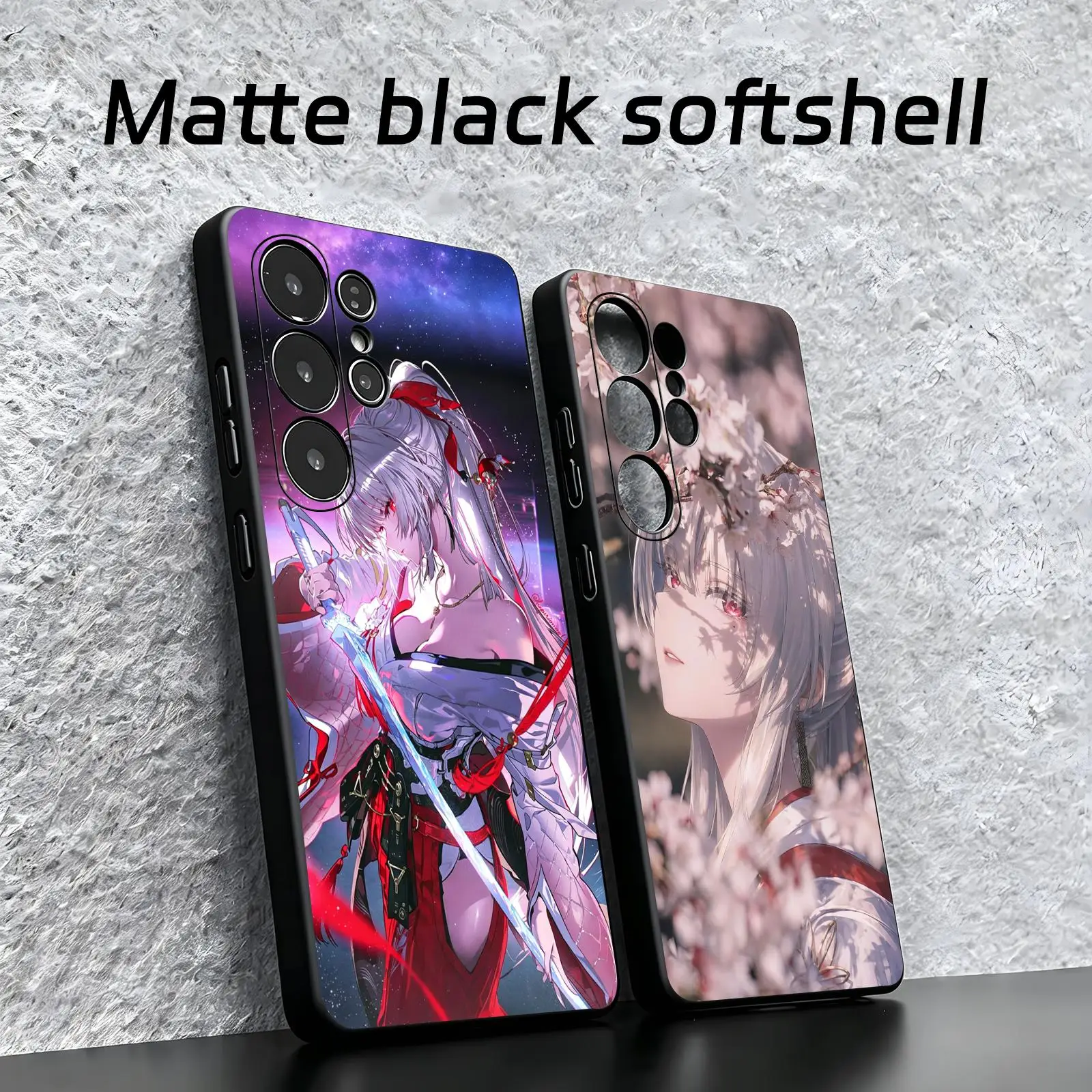 Wuthering Waves HIYUKI Phone Case For Samsung S26 S25 S24 S23 S22 S21 S20 Ultra Note20 Soft black Shockproof Cover