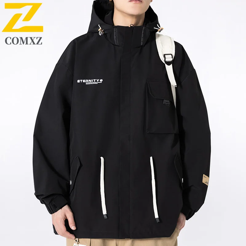 

Men's Jacket 2025 Spring Autumn New Fashionable Versatile Comfortable Breathable Hooded Jacket Outdoor Casual Men Zipper Jacket