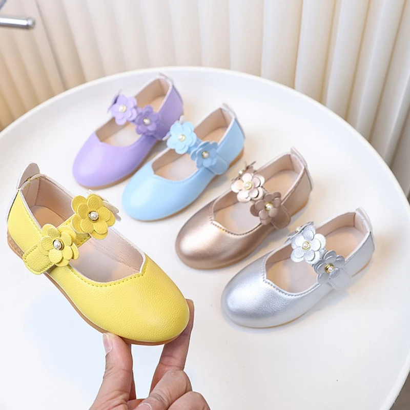 

Детские туфли-лоферы «Принцесса», весна 2026, новая корейская коллекция, модные женские туфли с бантом, нескользящие, для вечеринок, кожаные, для школьниц