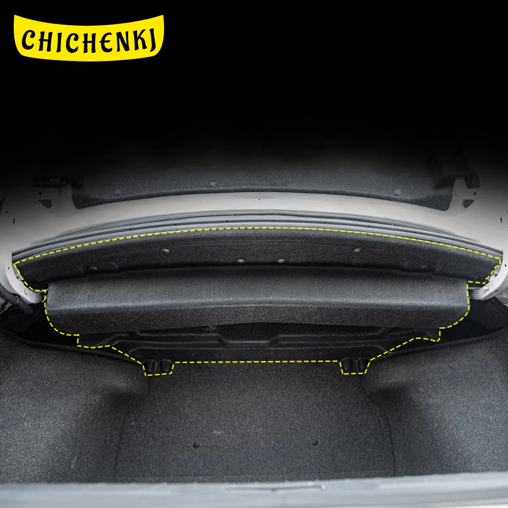 For Nissan Sylphy Sentra B18 2019-2023 Car Rear Boot Trunk Firewall Mat Pad Cover Sound Heat Insulation Cotton Noise Deadener