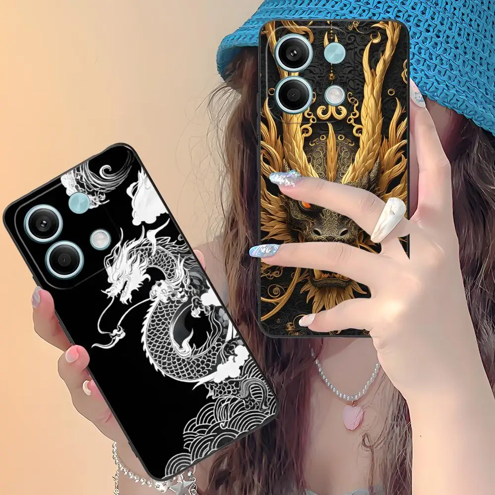 

East Orient Dragon Mobile Phone Case for Xiaomi Redmi Note 14 13 12 11 A5 3 2 1 Pro Plus 4G 5G Colour Printing Smartphone Cover