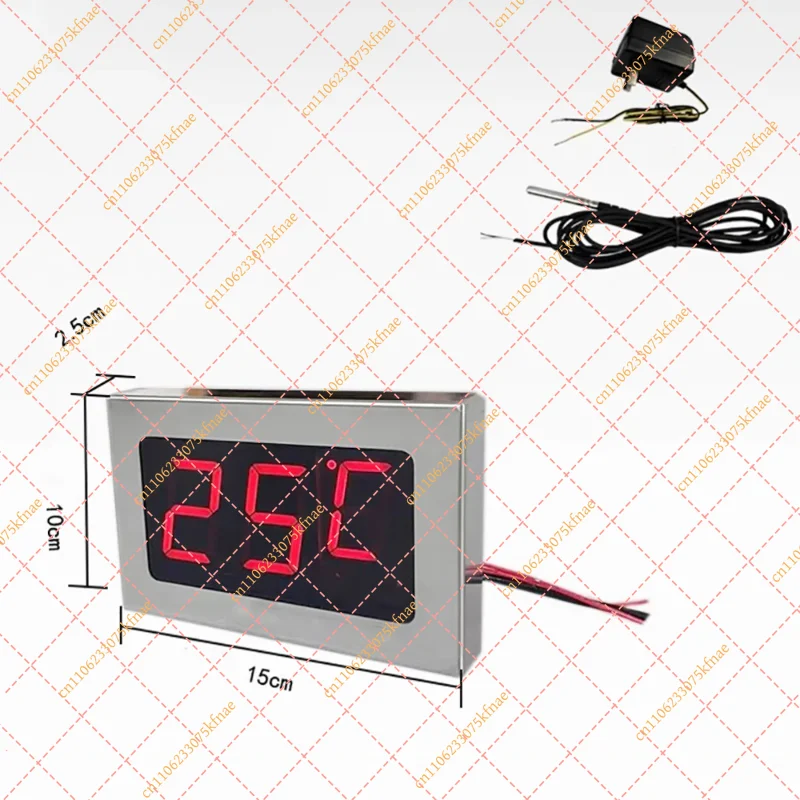 -9℃ to 99℃ High Precision Digital Thermometer, Large Screen 304 Stainless Steel for Freezer Aquarium Pool