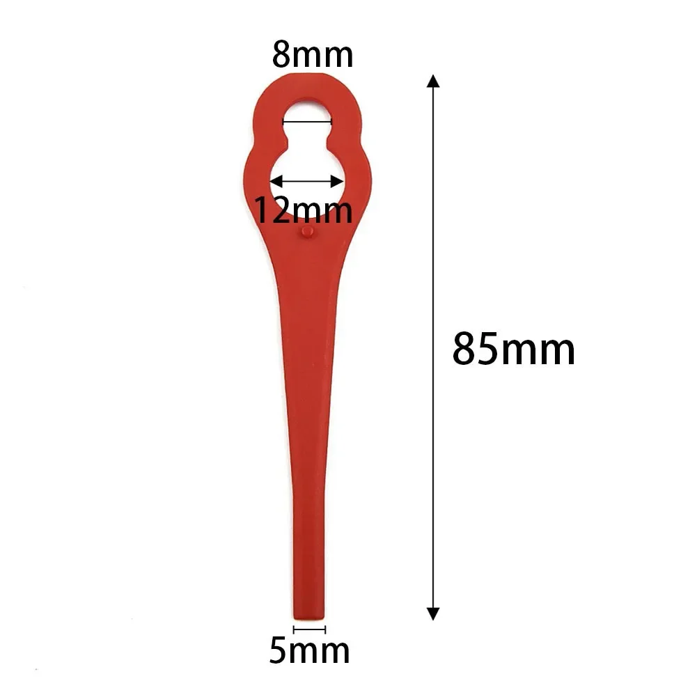 100 Pcs Lawn Mower Blades 85mm Replacement Parts 97699 2002706 For Ferrex & Aldi FAR 20-1 Grass Trimmer Accessories