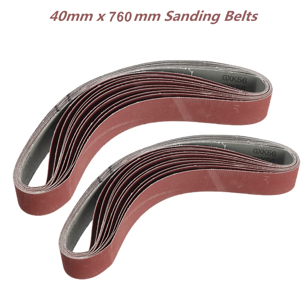 10pcs 760mm Sanding Belts For Angle Grinder Belt Sander Attachment Abrasive Tools 40 to 1000 Grit