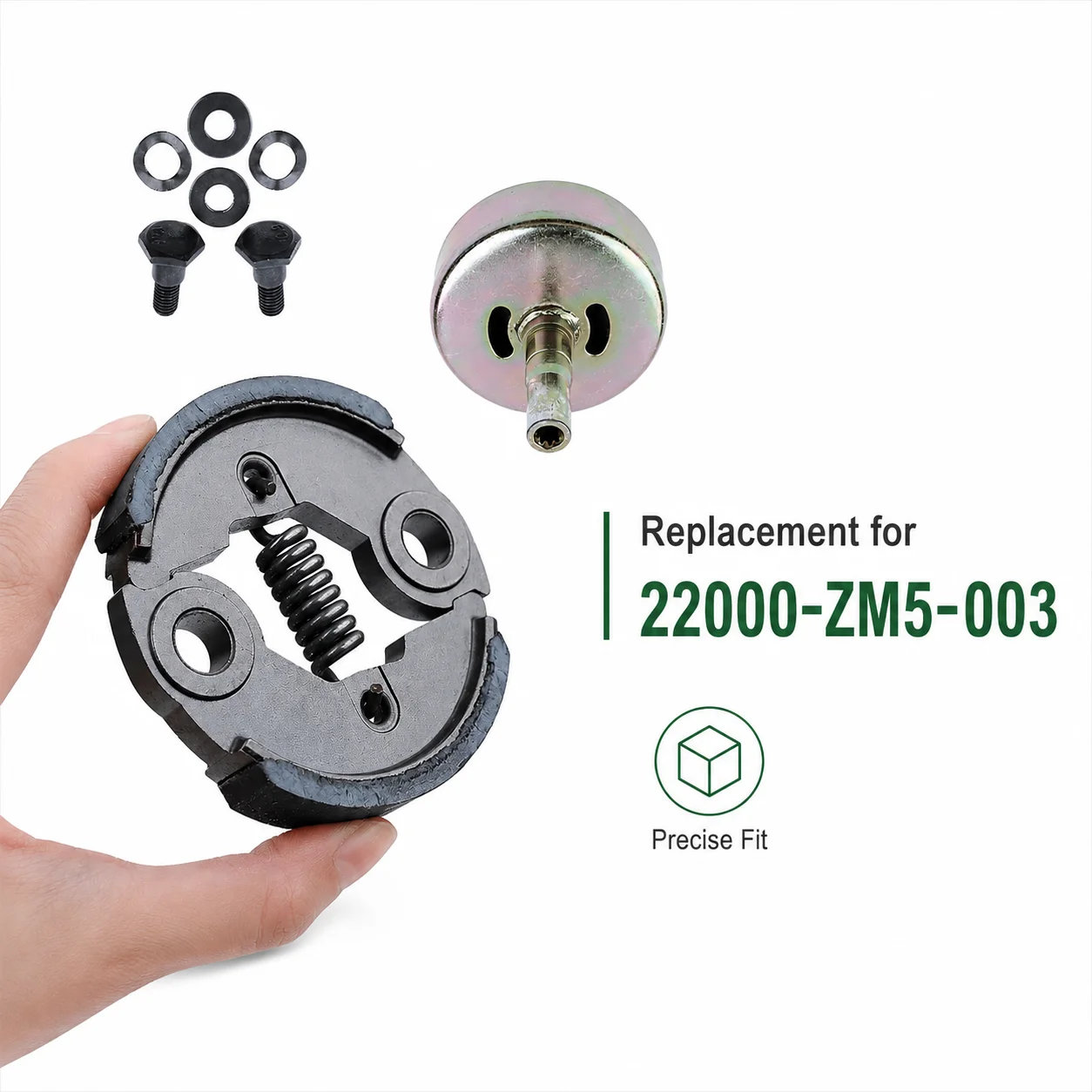 9T Clutch Drum Sprocket Kit for Honda GX31 GX35 Brush Cutter Engine with Spark Plug, Washers & Bolts, Replaces 22000-ZM5-003