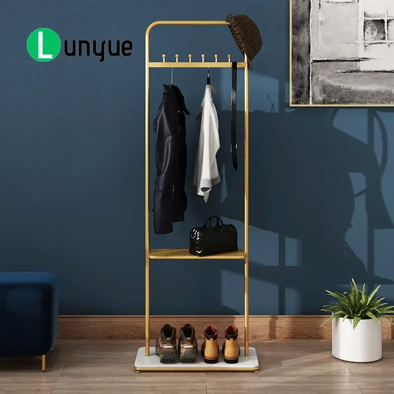 Nordic Floor to Ceiling Coat Rack Multi Functional Storage Clothes Display Hanger for Bedroom Hotel Clothing Store Space