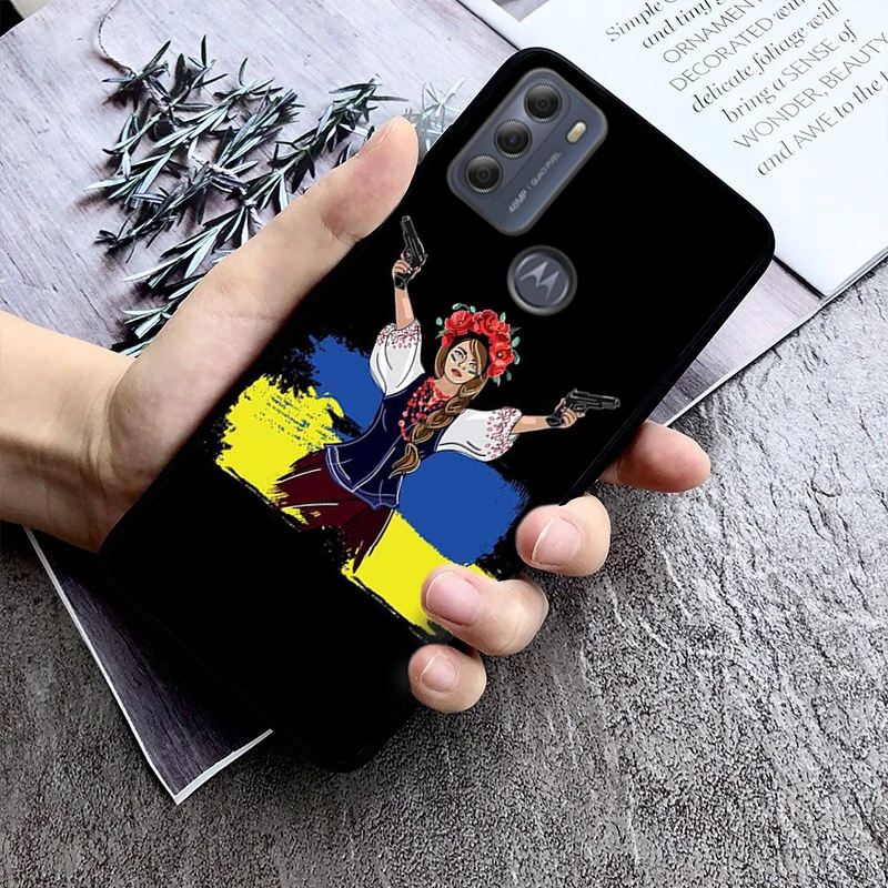 Ukraine Girl Phone Case For Moto E32 E32S E20 E40 E7 Plus Edge 40 30 Ultra Neo 20 lite G13 G9Plus GPure GStylus