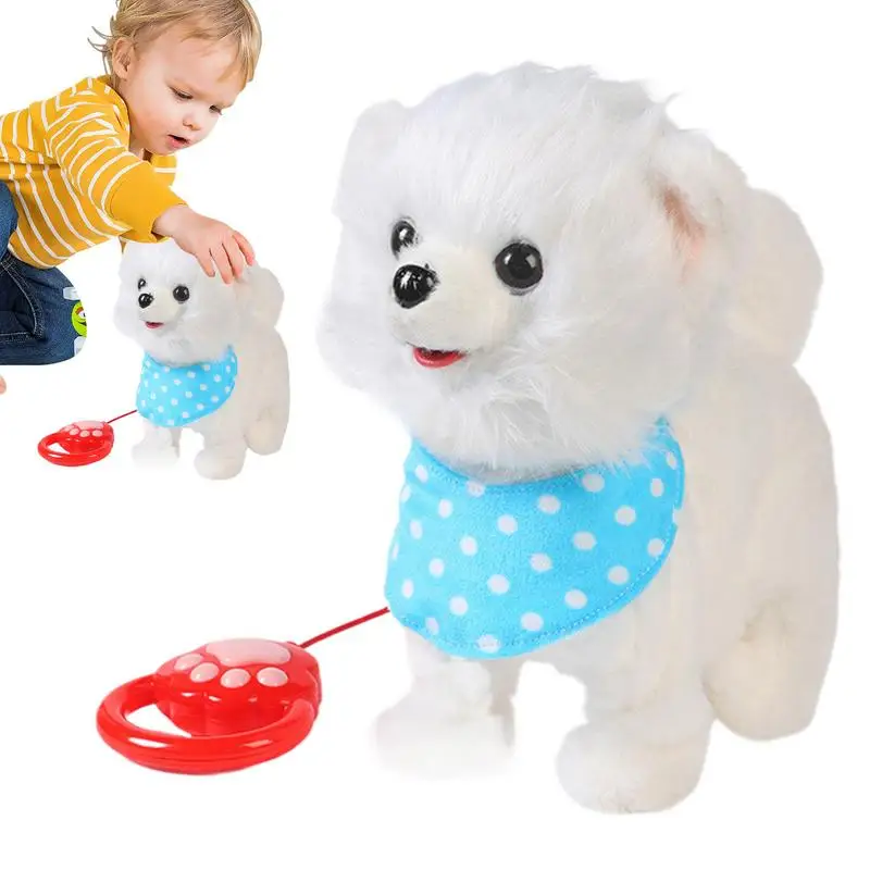 

Walking Puppy Toy Electric Barking Animal Toy Interactive Home Decor Plush Cartoon Electric Accompanying Doll For Boys Girls