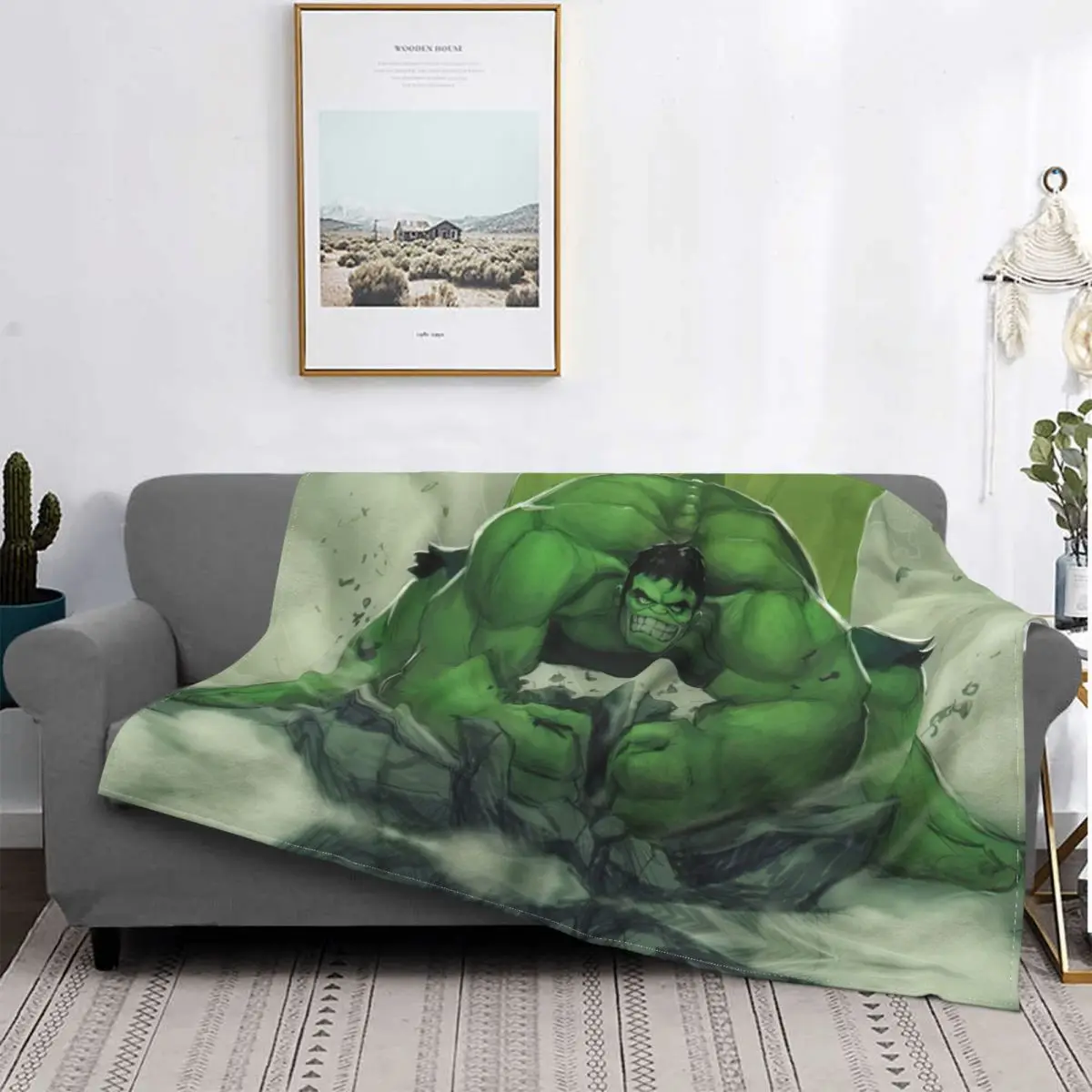 Stone Marvel Hulk Blanket Fleece All Season Breathable Ultra-Soft Throw Blankets For bed Plush Thin Quilt