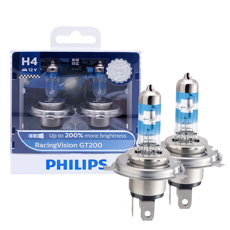 Philips H7 H4 12V 55W Halogeenkoplamp Tot 150% 200% Meer helderheid Auto Echte originele lampen