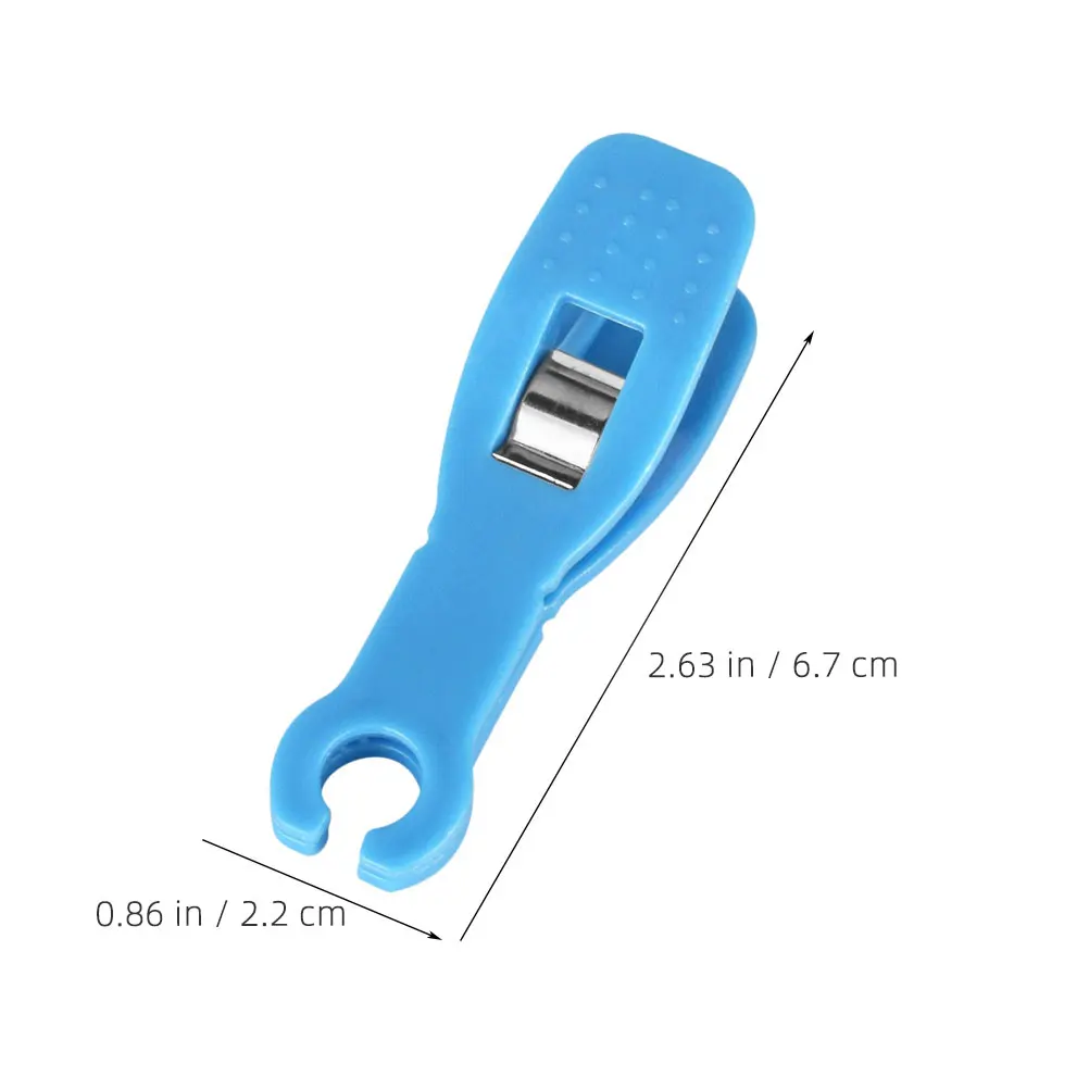 

5 Pcs Hemostatic Fixation Clips Disposable Plastic Piercing Tools Ear Clamps 8mm Hole Blue No Pain Easy Operation Salon Home Use