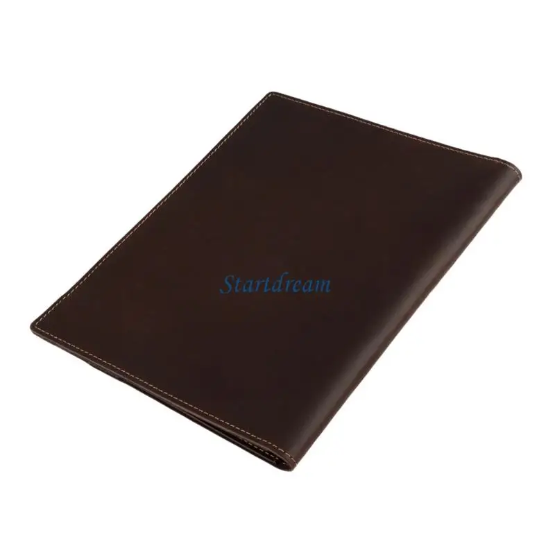 Picture 3: Small Notebook Sleeve PU Leather Texture Multiple Compartment Document Storage Solution for Office Student Use K92C