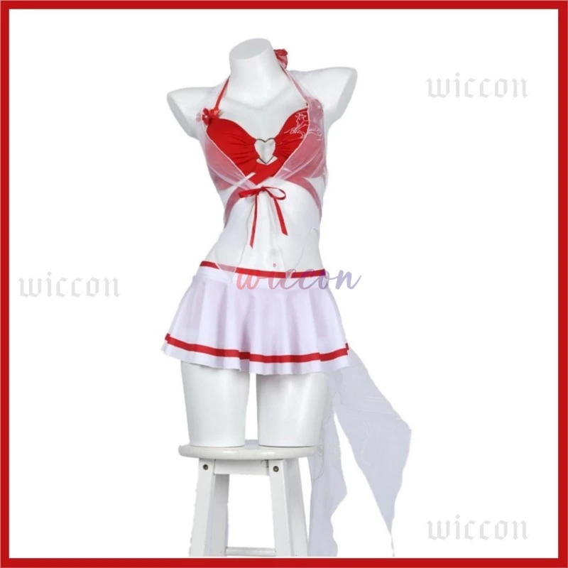 Game Naraka: Bladepoint Tessa Cosplay Costume Summer Party: Chishayouyang Red White Swimsuit Bikini Woman Sexy Carnival Suit