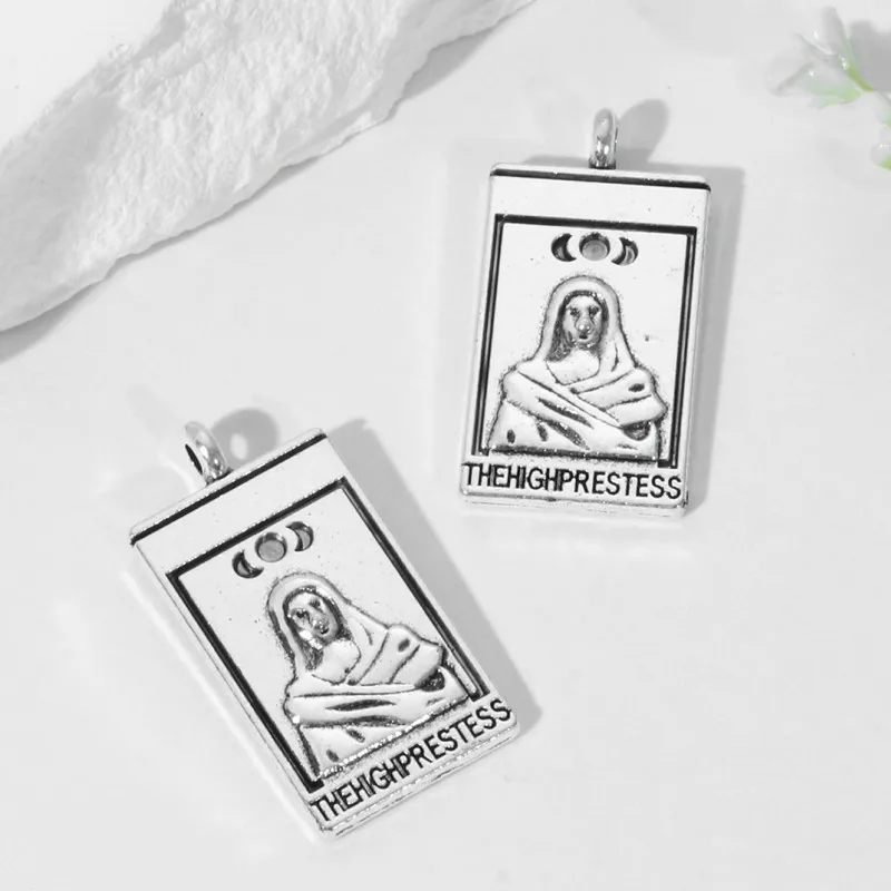 10pcs New Alloy Tarot Card Charms Lucky Symble Religious Fashion Pendants For Making DIY Findings Handmade Jewelry Accessories