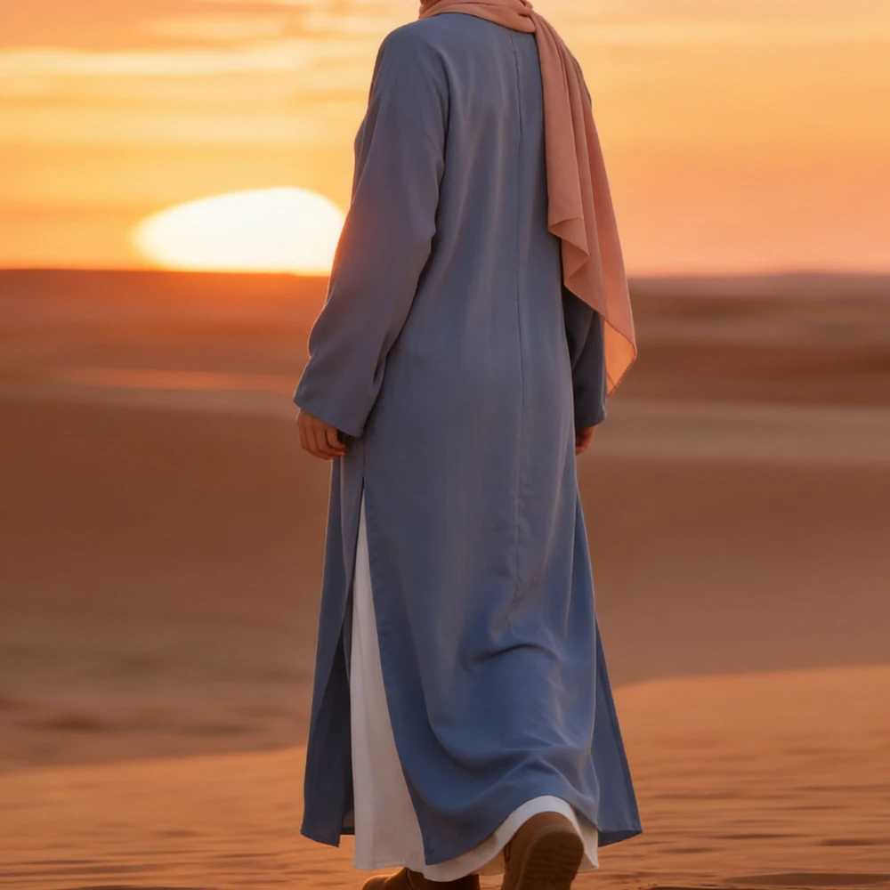 

Нарядная абайя для женщин, мусульманский комплект, абайи на Рамадан, саудовско-арабский, дубайский, арабский халат, кафтан, платье, джалабия, исламская одежда