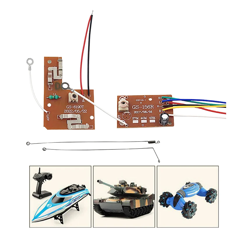 

1 комплект, 27 м/40 м, 4-канальная печатная плата, радиоуправляемый радиопередатчик, приемник, детали для модификации для гусеничных транспортных средств, модель радиоуправляемого автомобиля