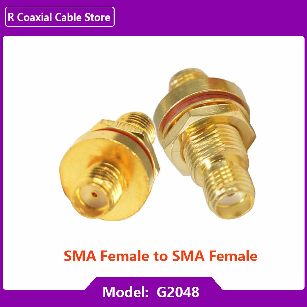 1PC RF Coaxial Adapter SMA Female Mastering Waterproof Connector AP Through Wall PCB GPRS GSM 3G 4G 5G Dual Pass Through