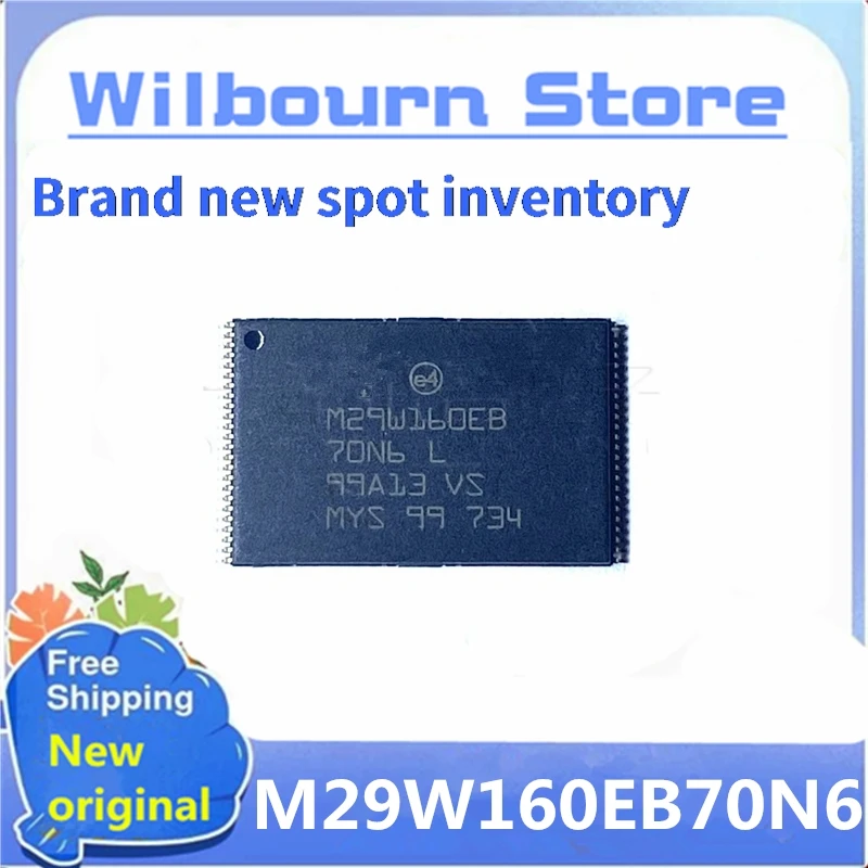 

Own inventory 10pcs/lot electronicM29W160EB70N6 M29W160EB 70N6 TSOP-48 in stock
