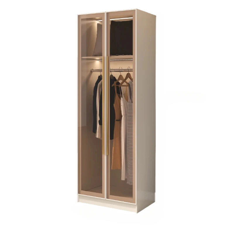 Hanging Storage Organizer Wardrobe Entry Wooden Bedroom White Wardrobe Glass Door Unique  Household Products