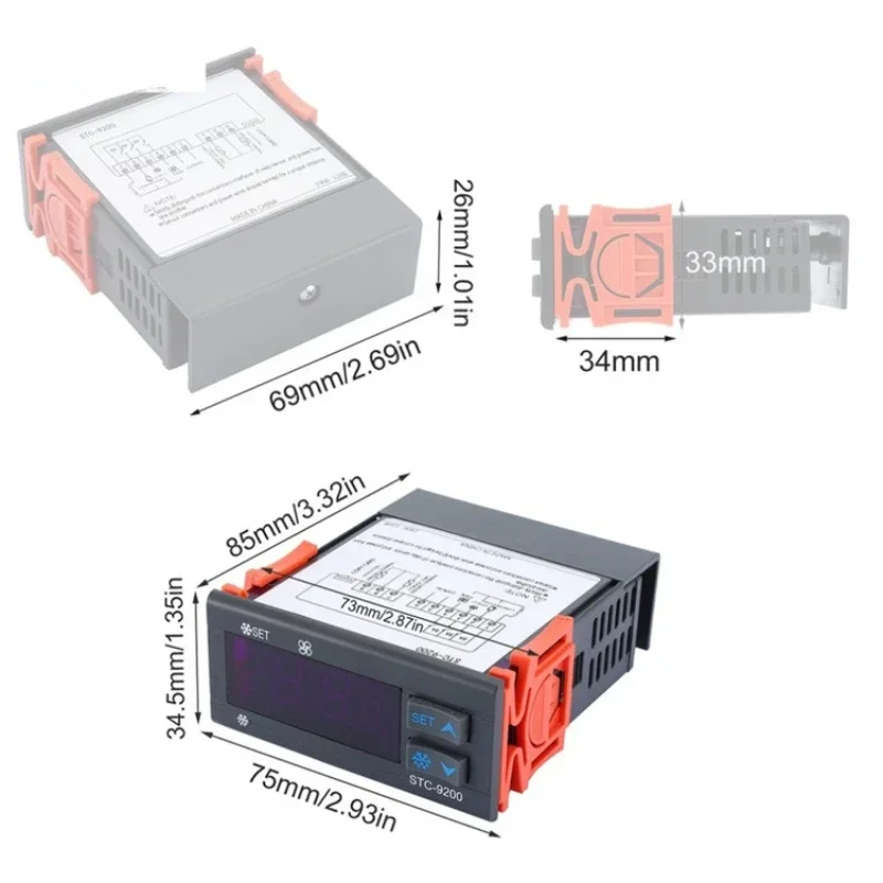 STC-9200 Microcomputer Temperature Controller Thermostat Regulator Thermoregulator with Refrigeration Defrost Function