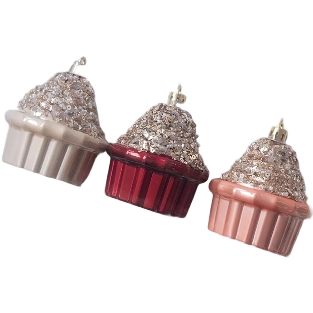 Ornements suspendus en plastique pour arbres de noël, ensemble de bricolage avec Styles de gâteaux et de cœur pour la décoration Festive de vacances à la maison