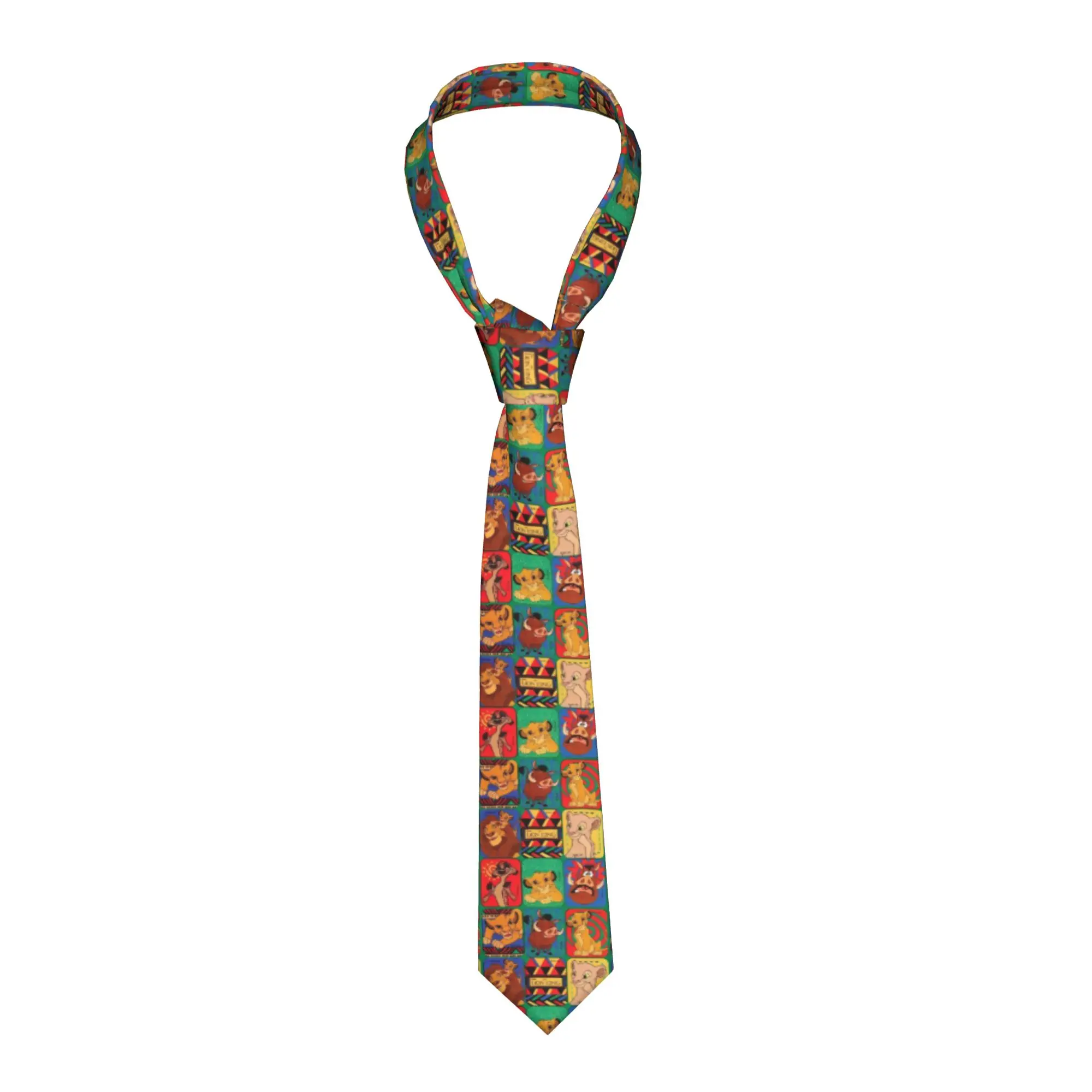 

Классический мужской шелковый галстук с мультяшным принтом «Король Лев» для бизнеса