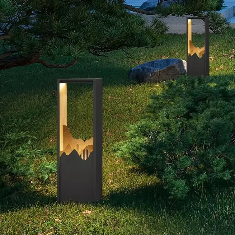 

New Chinese Bollard Road Garden Landscape Outdoor Waterproof Light Emitting Diode Lawn Light Wall