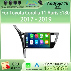Android 16 For Toyota Corolla 11 Auris E180 2017 2018 2019 Car Radio Multimedia GPS Navi Stereo BT Auto Carplay 2din NO DVD