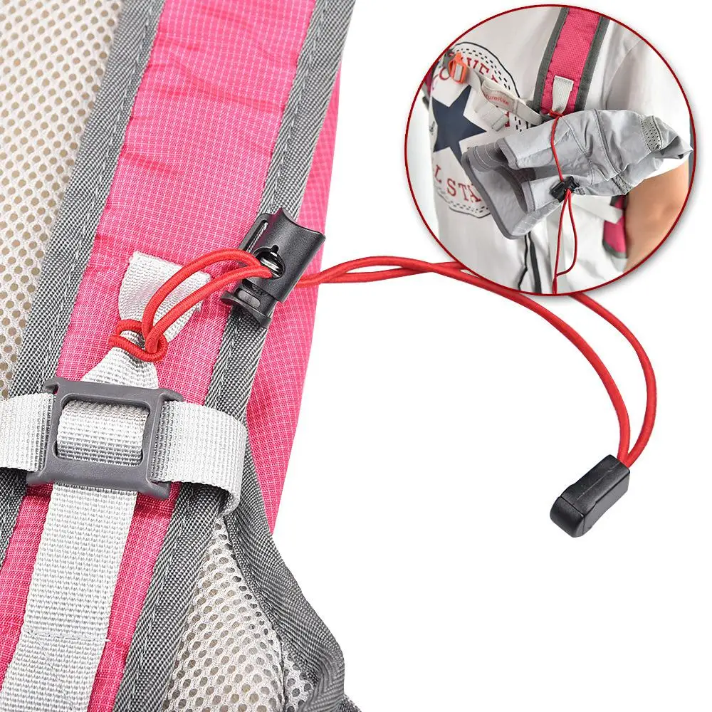 キャンプ用の伸縮性ロープストラップ,丈夫で耐久性のあるバックパック,ハイキング用のスティックホルダー,ウォーキングポール固定バックル,1〜10個。