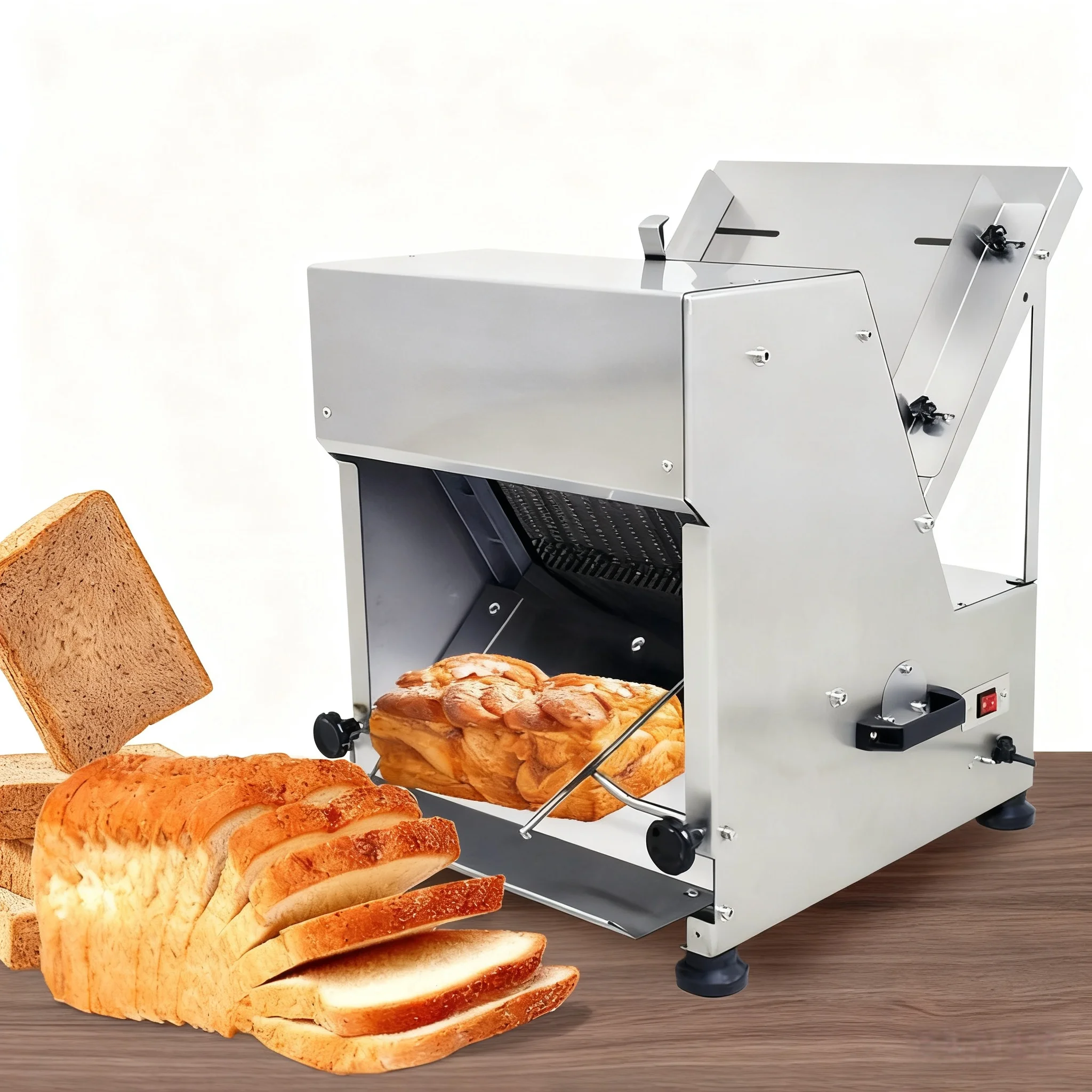 

A Truly Automatic Bread Slicer Bagger Stainless Steel Blade 1 Year Warranty Streamlines Production Lines Increases Efficiency.