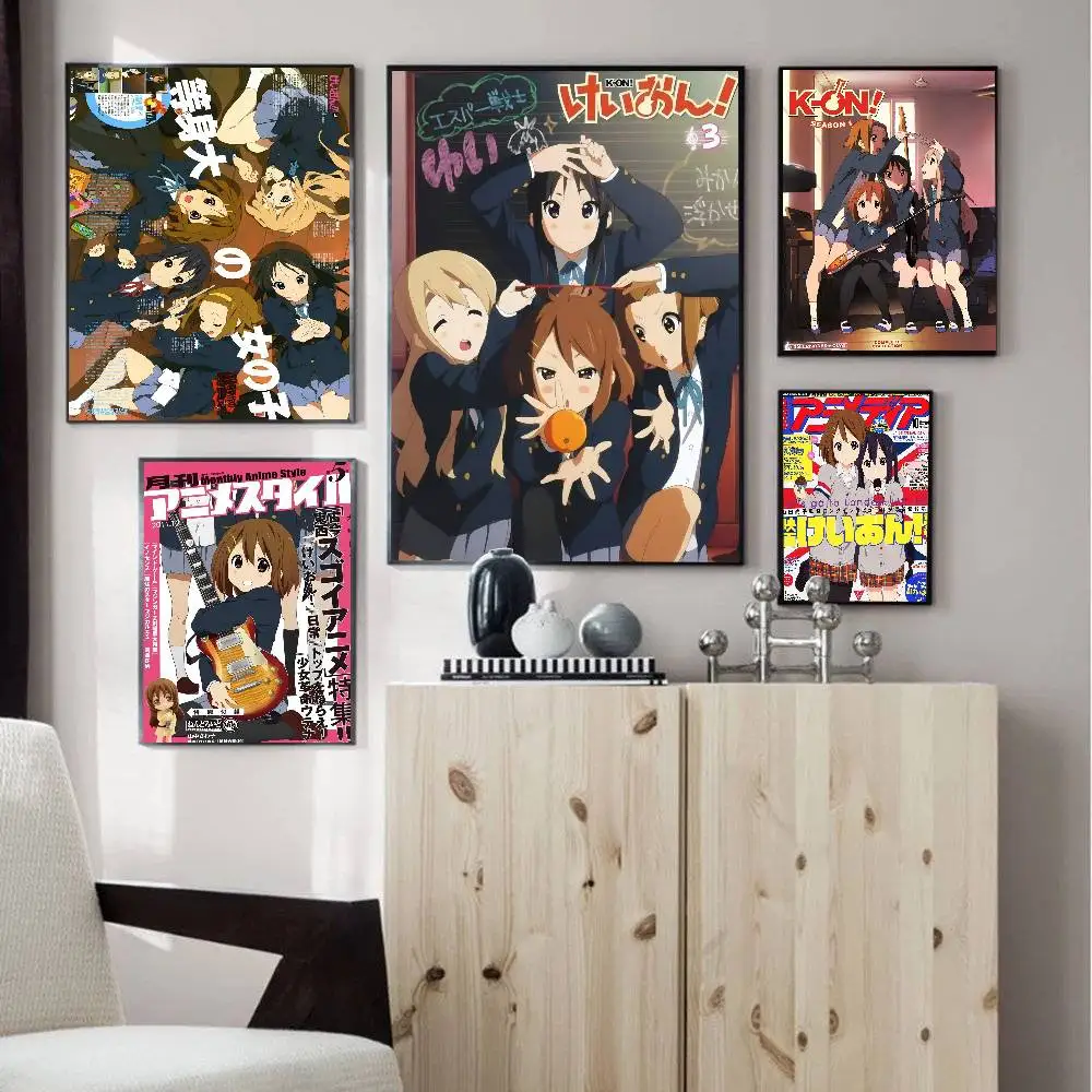 K-On أنيمي خمر الملصقات لزجة خمر غرفة المنزل بار مقهى ديكور Kawaii غرفة ديكور
