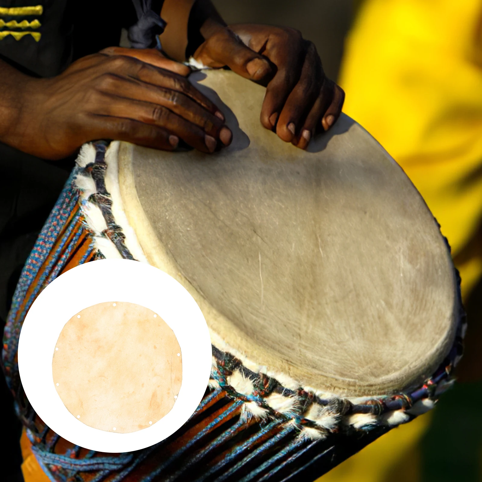 

Hand 20cm Sheepskin Replacement Covers for Replacement Accessories For Drum African Djembe Drum Accessories Percussion