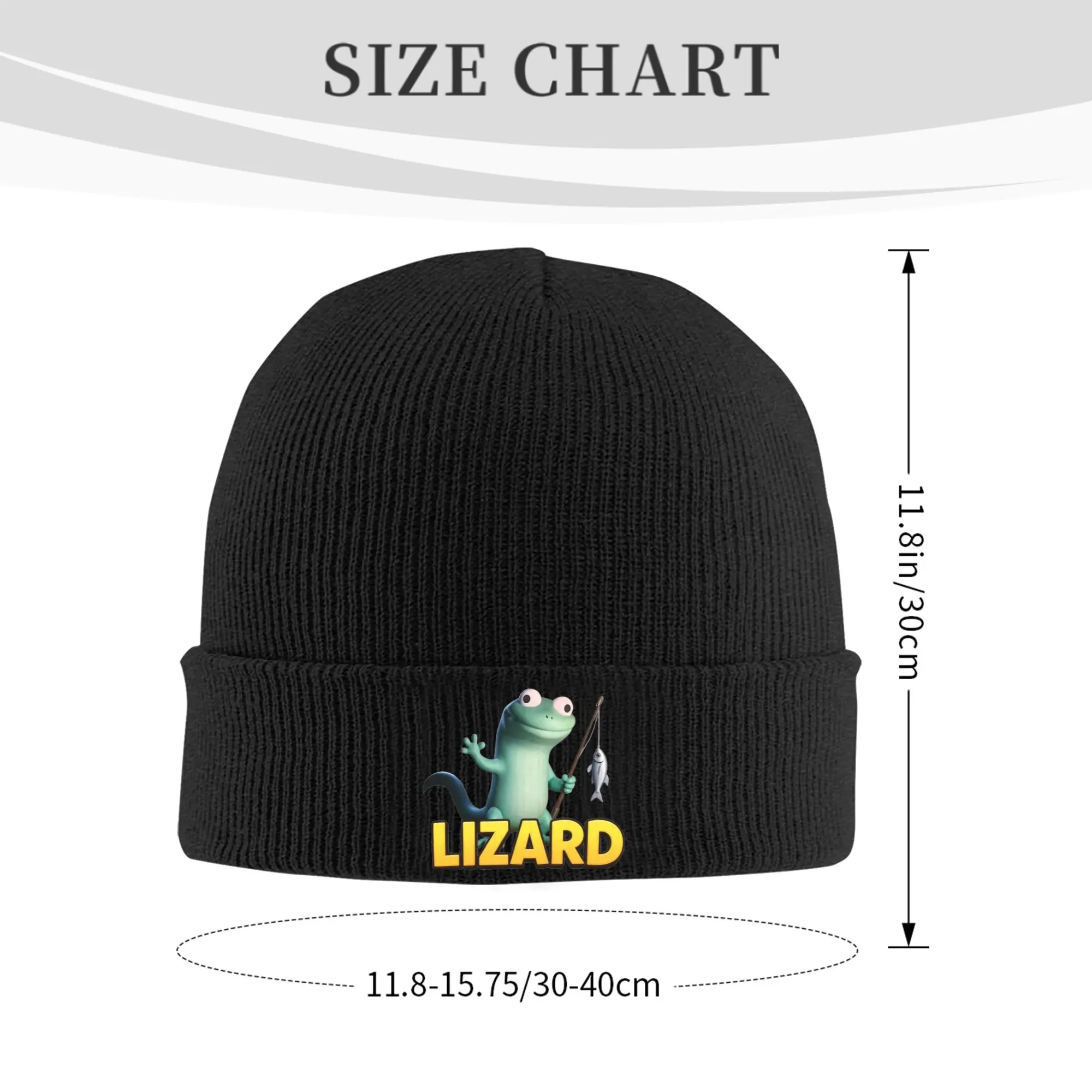 Tom Lizard Fishing Meme Knit Hat Beanie Winter Hat Warm Acrylic  New Cap Men Women Gifts,