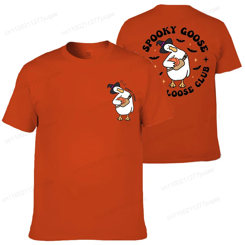 

Spooky Goose T-Shirts for Men Women,Trendy Fashion Men's Tshirts Clothing,Halloween Goose Unisex Tops Tees, Spooky Season Shirts