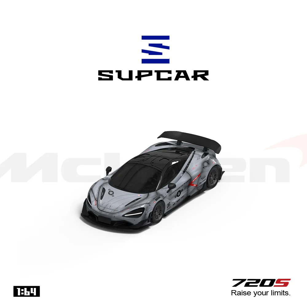 

*Pre-order*SUPCAR 1:64 1:64 720S Grey Shadow Livery Realistic Diecast Alloy Car Model Collectible Vehicle