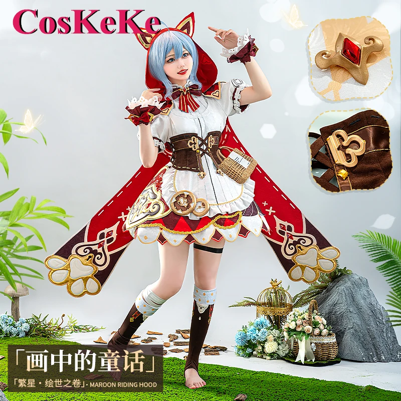 CosKeKe Griseo Cosplay Anime Game Honkai Impact 3rd Costume Gorgeous Little Red Cap Uniform Halloween Party Role Play Clothing