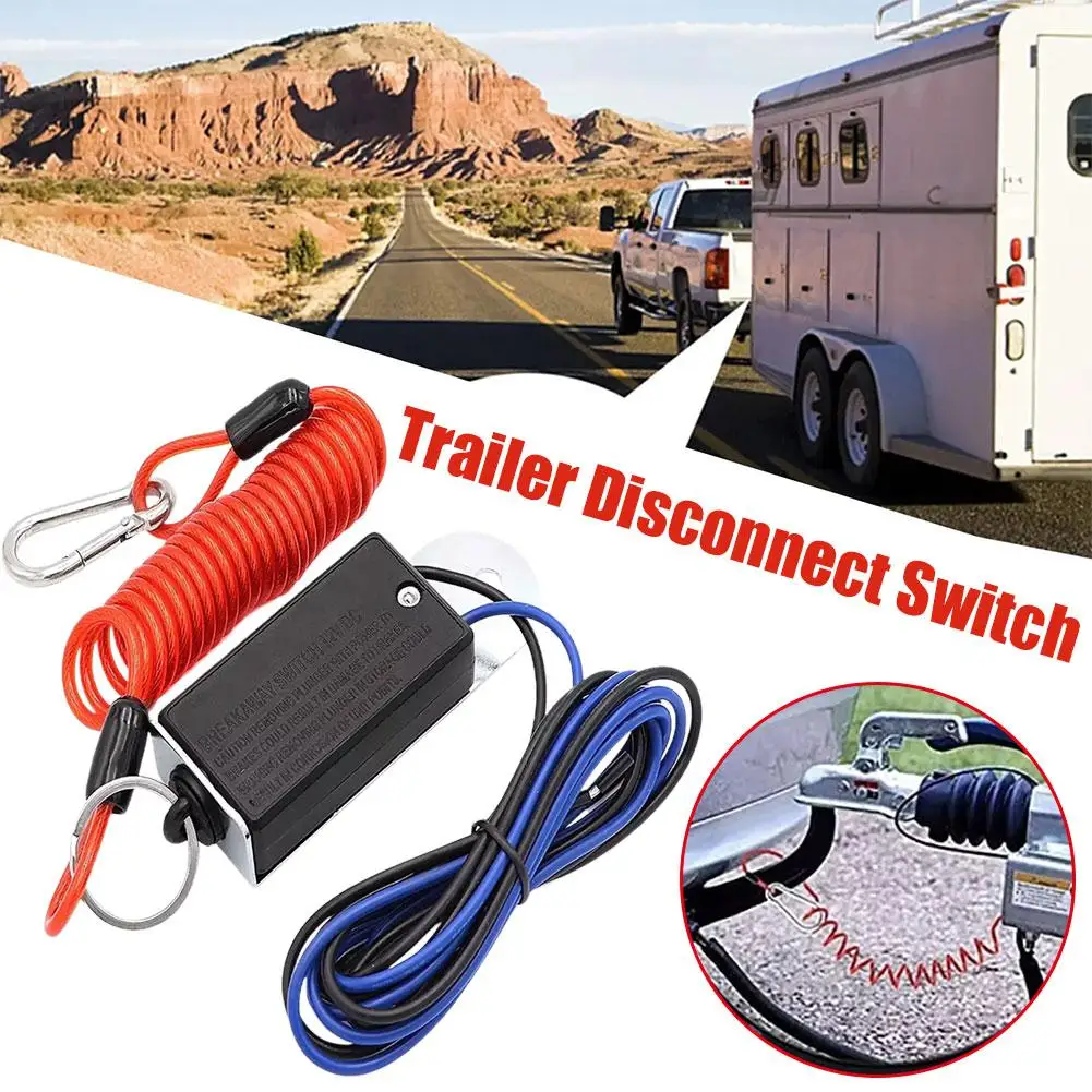 

Electric Breakaway Switch Battery Break Away Coiled Cable System Fit for Trailer Towing Camper Car Accessories R6K4