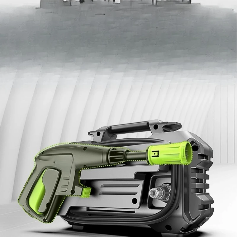 

Car washing machine portable high pressure water pump household 220V automatic new car brush high power water gun